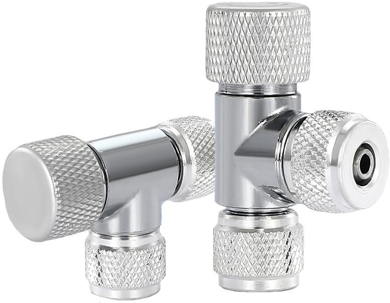 INVITAL jehlový ventil s dvěma napojeními na hadičku