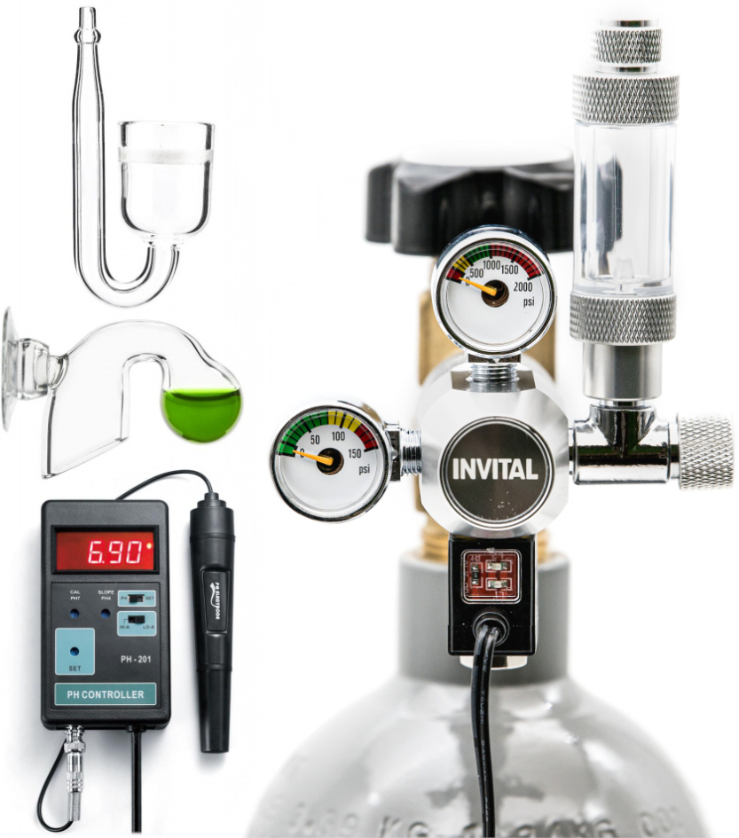 CO2 set Standard s kontrolérem, nočním vypínáním, 5l lahví, příslušenstvím