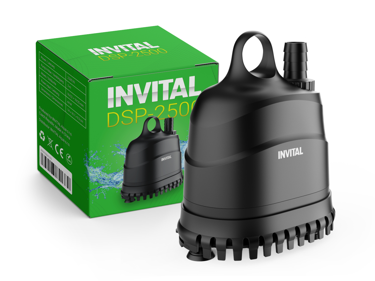 INVITAL DSP čerpadlo se spodním nasáváním 2500 l/h 3m