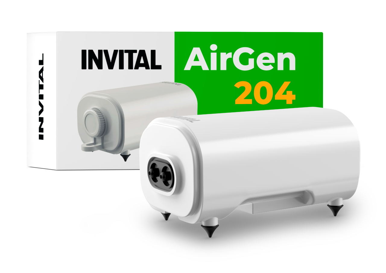 INVITAL AirGen 204 vzduchovací motorek 2x 3,4l/min