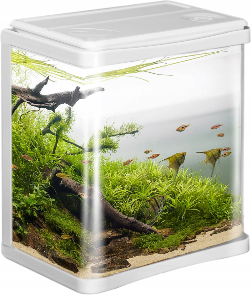 Mini akvarijní set 3l s LED osvětlením a vnitřní filtrací bílý