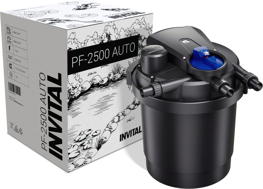 INVITAL tlakový filtr 2500 AUTO jezírkový s UV