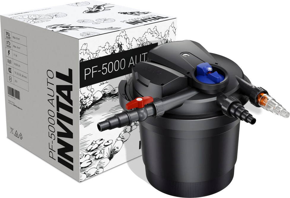 INVITAL tlakový filtr 5000 AUTO jezírkový s UV