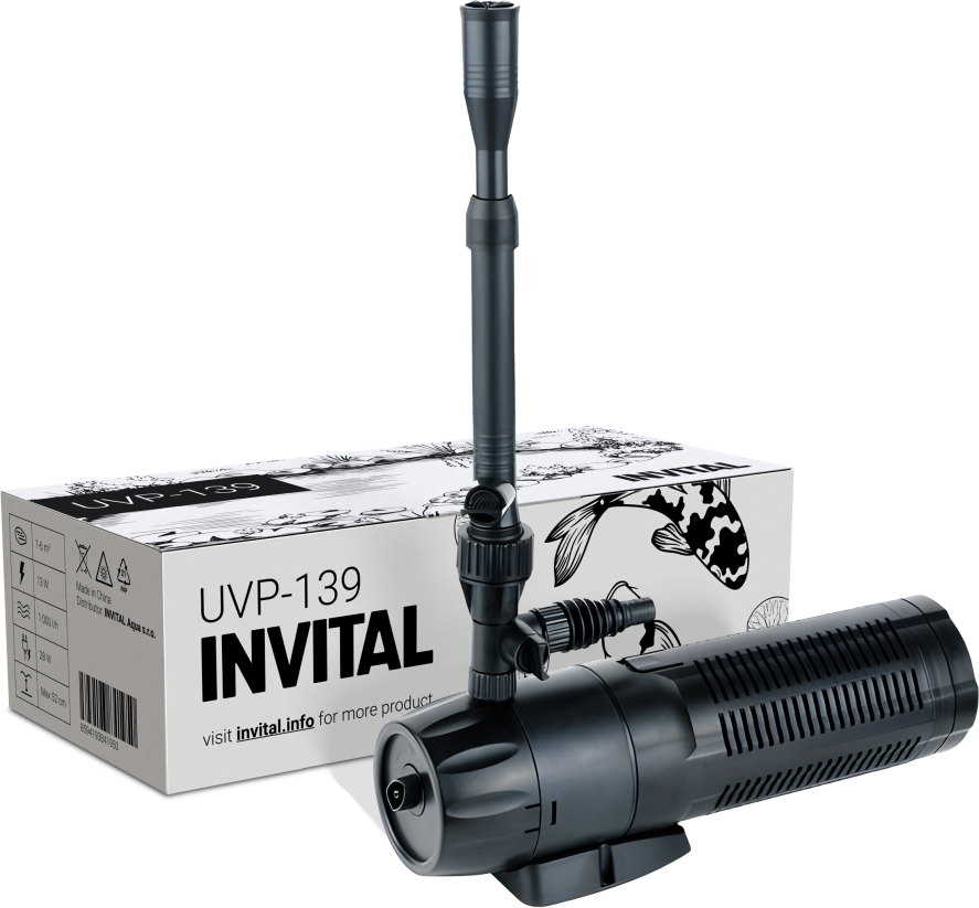 INVITAL vnitřní fontánová UV lampa UVP-139 13W