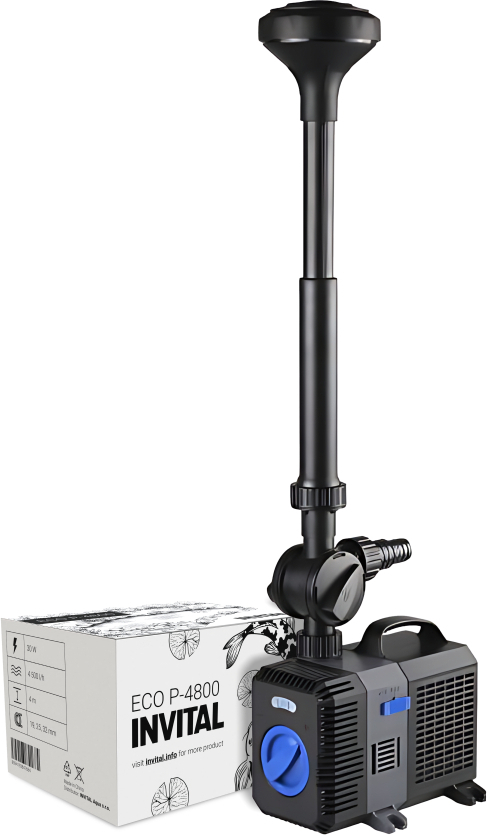 INVITAL Fontánové čerpadlo ECO P-4800 4500 l/h 4m regulovatelné