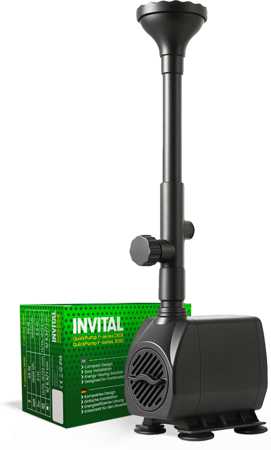 INVITAL QuickPump F-series 3000 fontánové čerpadlo 3000l/h