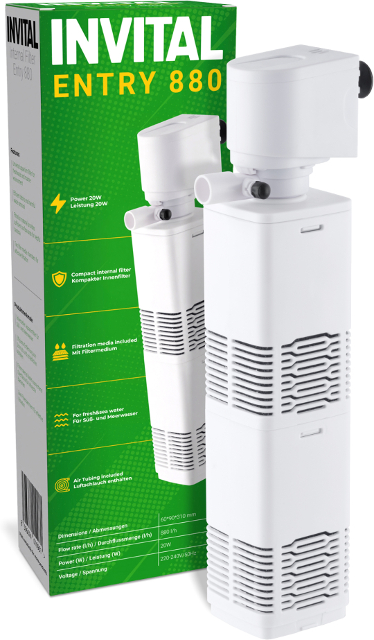 INVITAL Entry 880 vnitřní filtr 880 l/h